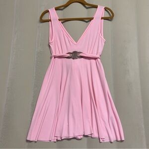 Vintage Body Central Women’s Tunic Top Medium Sequins Jeweled Tie Back Y2K